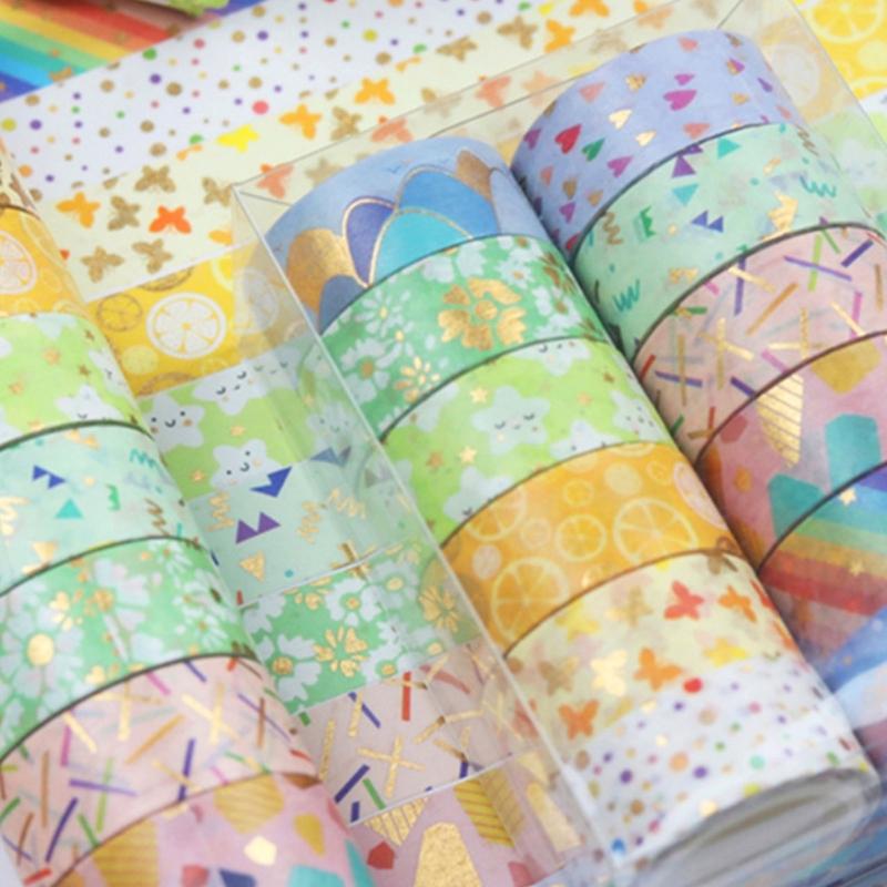12Roll Decorative Tape Scrapbooking Decorative Tape for Journaling Notebook Planner Wrapping 15mmX3Meter Per Roll