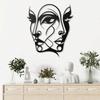 1 Piece Of Classic Abstract Female Face Metal Wall Art, An Original Pattern Sculpture, An Elegant Wall Decoration