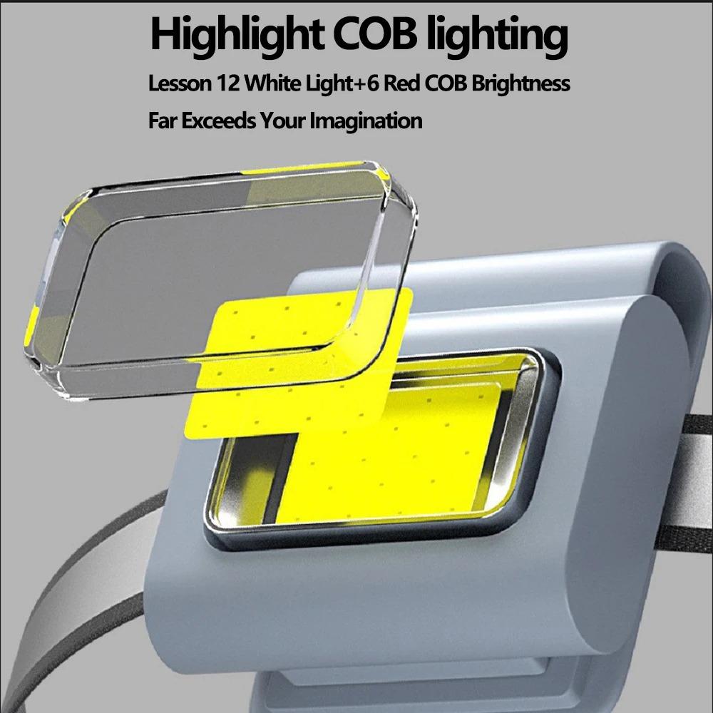 LED Safety Lights Run Light Outdoor Backpack Camping Silicone Clip Mode Walking Lamp for Night Portable Magnetic Emergency Light 5