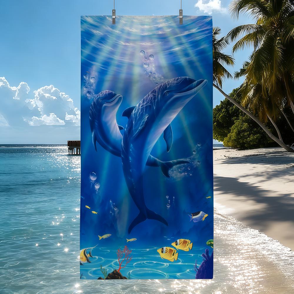 Dolphin Towel Quick Drying Beach Towels Are Suitable For Swimming Pools Camping Yoga And The Gym
