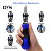 Ratchet Screwdriver with Non-Slip Handle High Strength 180-Degree Pivoting Adjustable Angle 13-in-1 Multi-functional Screwdriver