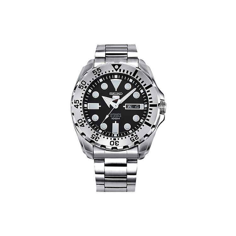 Seiko Automatic Mechanical Movement Stainless Steel Strap Watch Men's Watches Black Dial SRP599J1