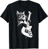 Rock Cat Playing Guitar - Funny Guitar Cat T-Shirt - Vintage T Shirt Unisex T-Shirt