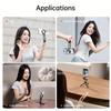 Magnetic Phone Tripod with Carabiner Clip Portable Dual-Side Phone Stand Desk Mount Selfie Handle Holder for iPhone 15/14 ProMax