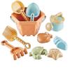 10PCS Sand Toys Beach Toys Sand Molds Beach Shell Bucket Shovel Rake Sand Play Set for Kids Toddlers