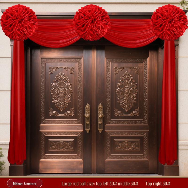 Červená hortenzie Dekorace dveří pro svatby nebo oslavy nového domova