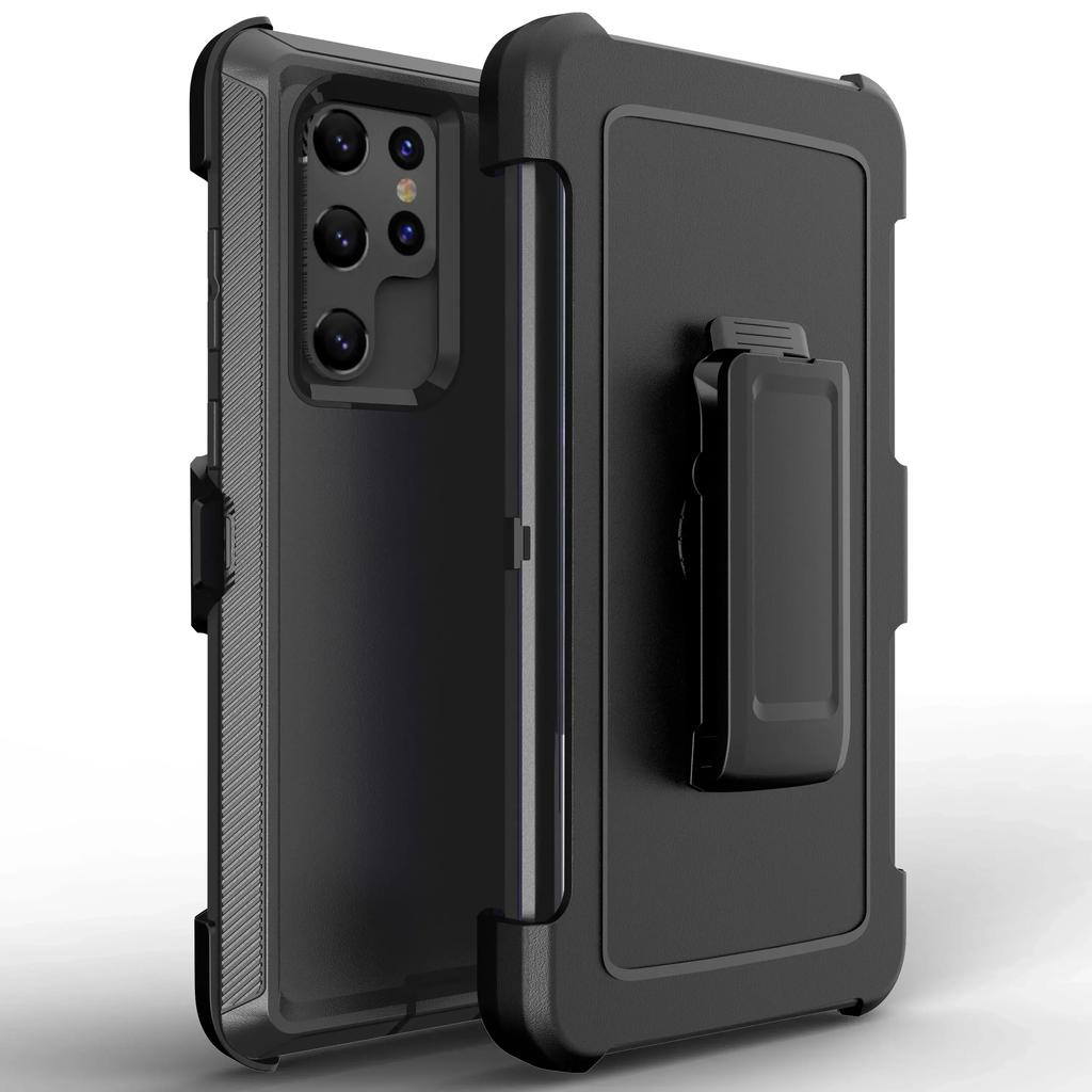Hybrid Heavy Duty Armor Stand Case for Samsung Galaxy S23 S22 S21 S20 S24 Ultra S10 S8 S9 Plus Note20 10 Otter Case Box Shockproof Belt Clip Box Case