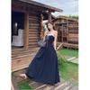 Dress Design Sense Niche Lace Splicing Straps Suspender Skirt Women's Summer Chic Waist Thin a Word Long Dress