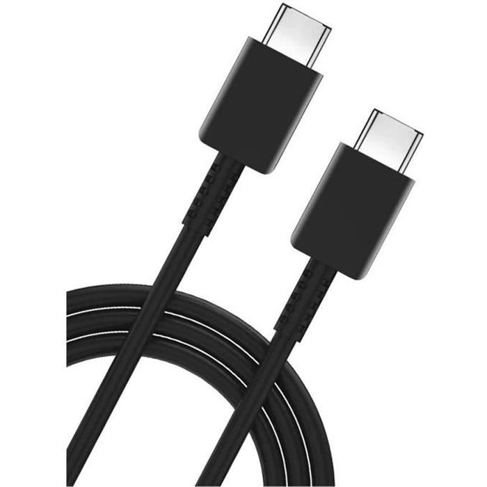 Cable USB-C USB-C 1m pour Samsung A13 4G - A23 - A33 5G - A53 5G - A73 5G - A52 - A52 5G - A52s 5G - A72 - A72 5G Phonillico®