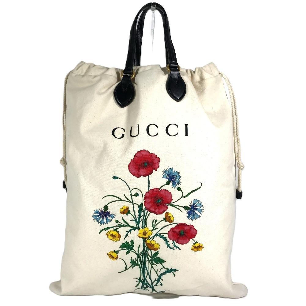 GUCCI 552403 Flower Flora Chateau Marmont Drawstring Tote Bag Shoulder Bag