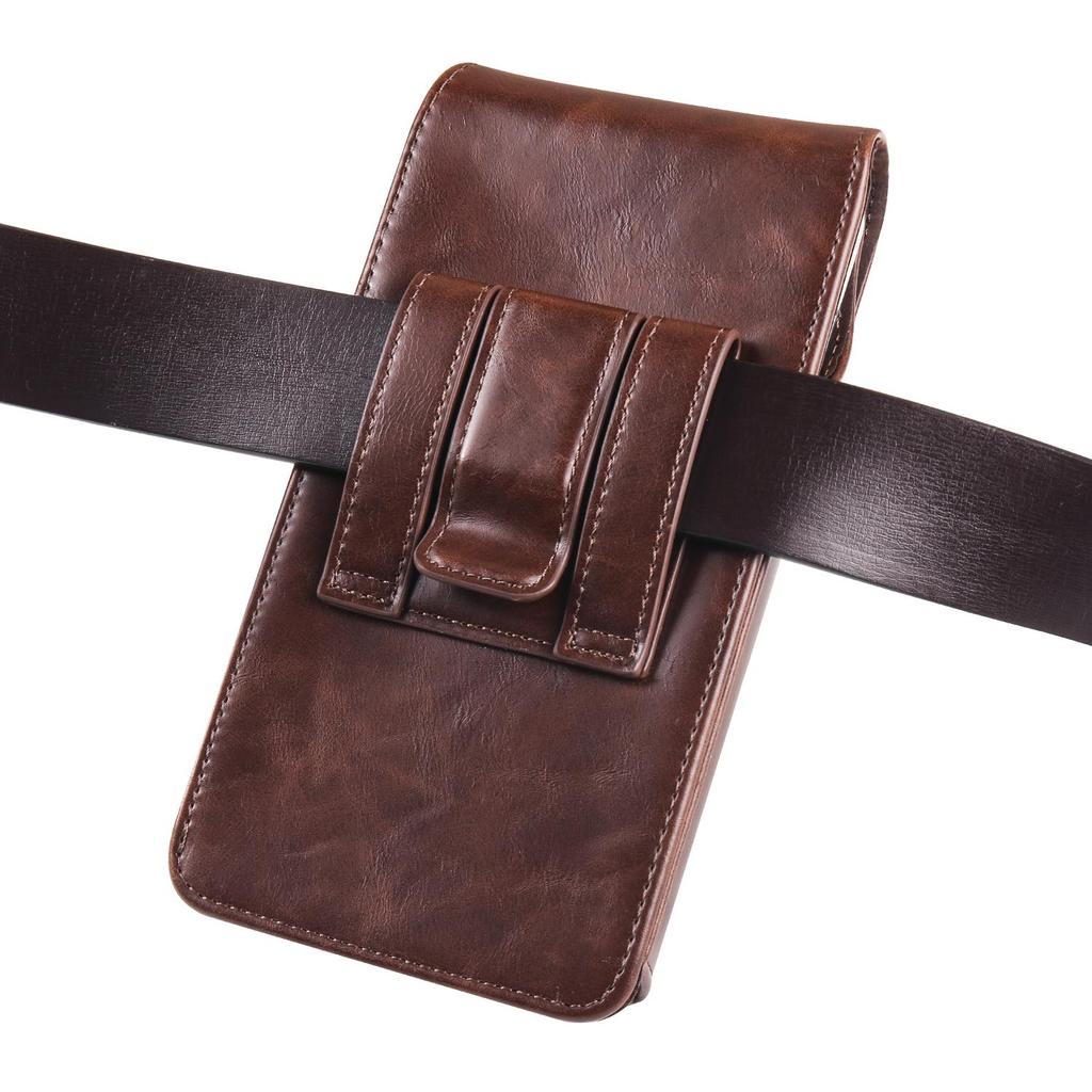Pouzdro na telefon s klipem na opasek z hovězí kůže Pánské pouzdro do pasu pro iPhone 16 15 Pro Samsung Galaxy S24 S23 S22 Plus Xiaomi Redmi Note 13 12 Oppo pouzdro na pouzdro
