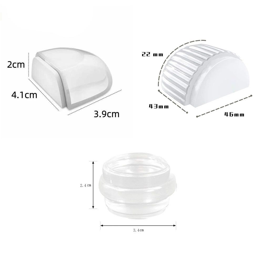 2pcs Self Adhesive Floor Holder Wall Protectors Doorstop New Door Stopper Home