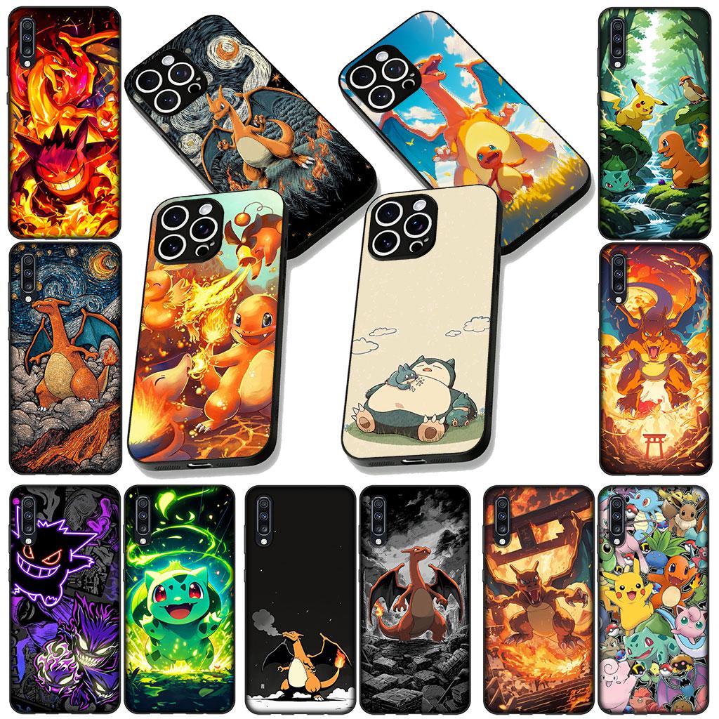 Cover for Samsung Galaxy S22 S21 S20 FE Ultra Plus A35 A36 A55 A37 A33 A34 A57 Case Charmander P-Pikachus Bulbasaur P-Pokemons