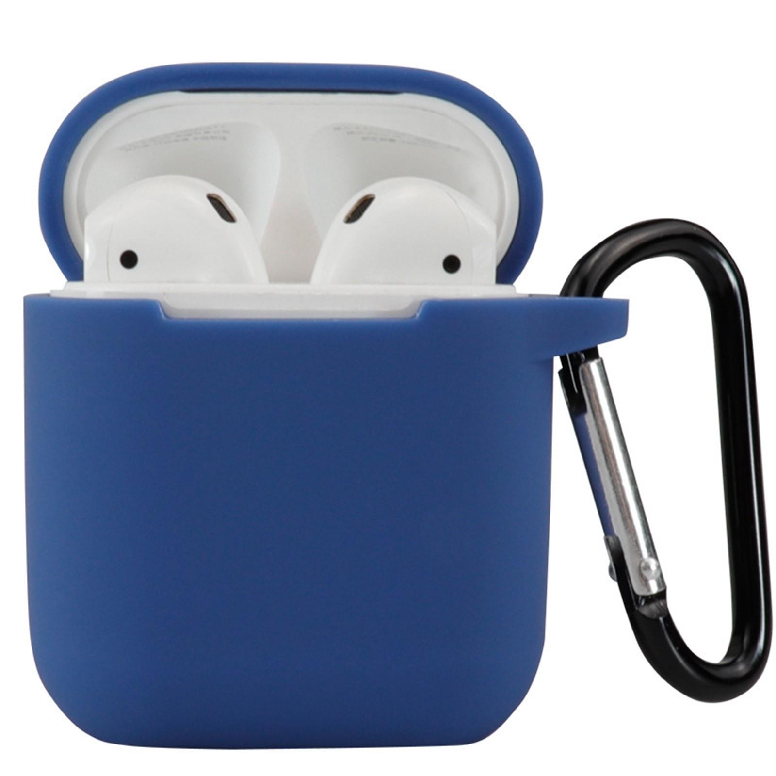 

Силиконовый защитный противоударный чехол для наушников с комплектом брелоков, совместимым для 1 и 2 лет One Size синий