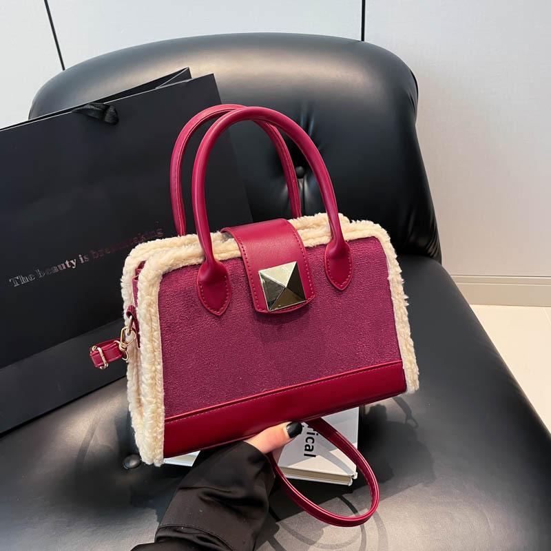 Autumn And Winter Fashion Splicing Small Square Bag Foreign Style Pu Women'S Bag Texture Versatile Commuter Messenger Bag Tide
