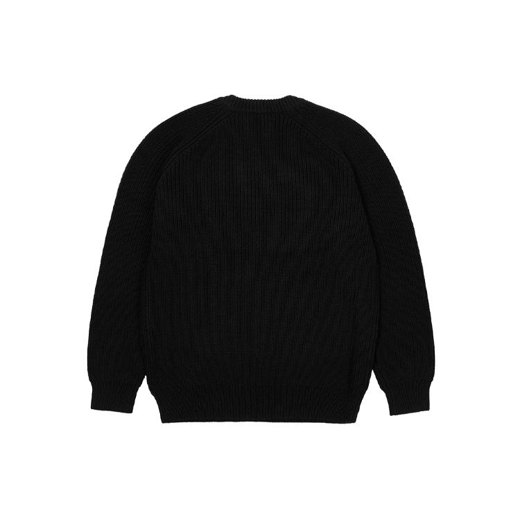 Palace Autumn Series Collegiate Logo Crew Neck Sweater Unisex Tops Black P20KW029
