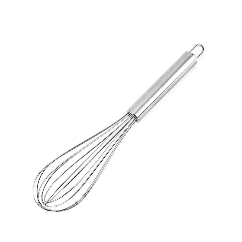 8", 10", 12" Stainless Steel Manual Egg Whisk - Multi-purpose Handheld Beater for Cream and Egg White Mixing