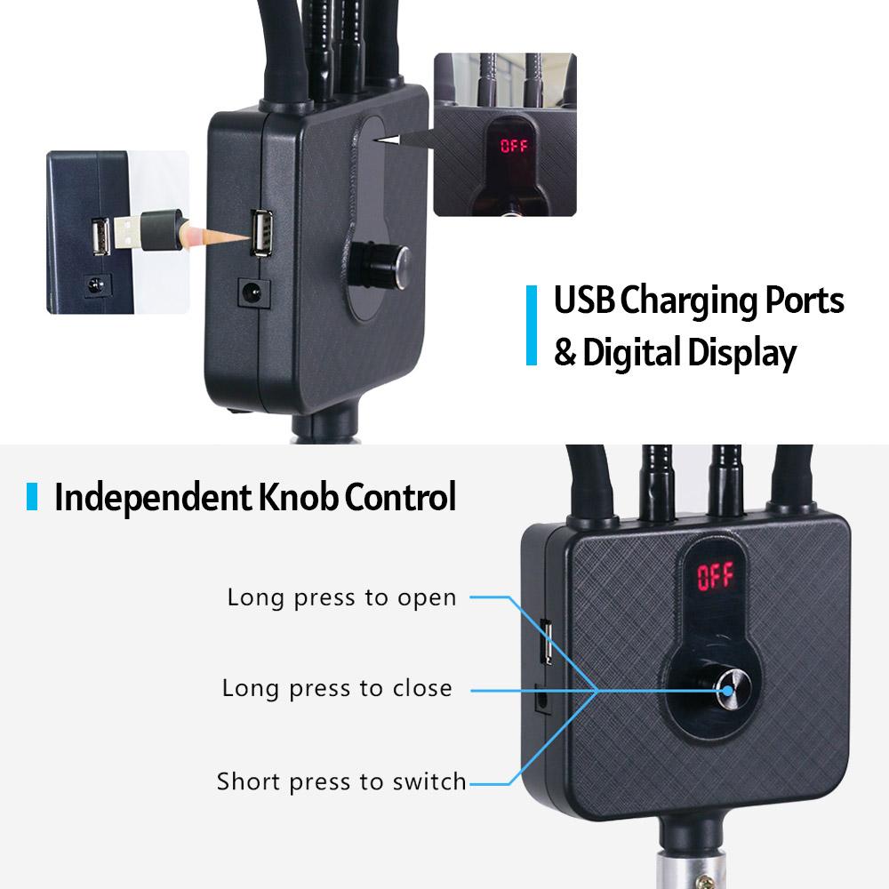 Гибкая двойная светодиодная лампа для видеосъемки — фото 4