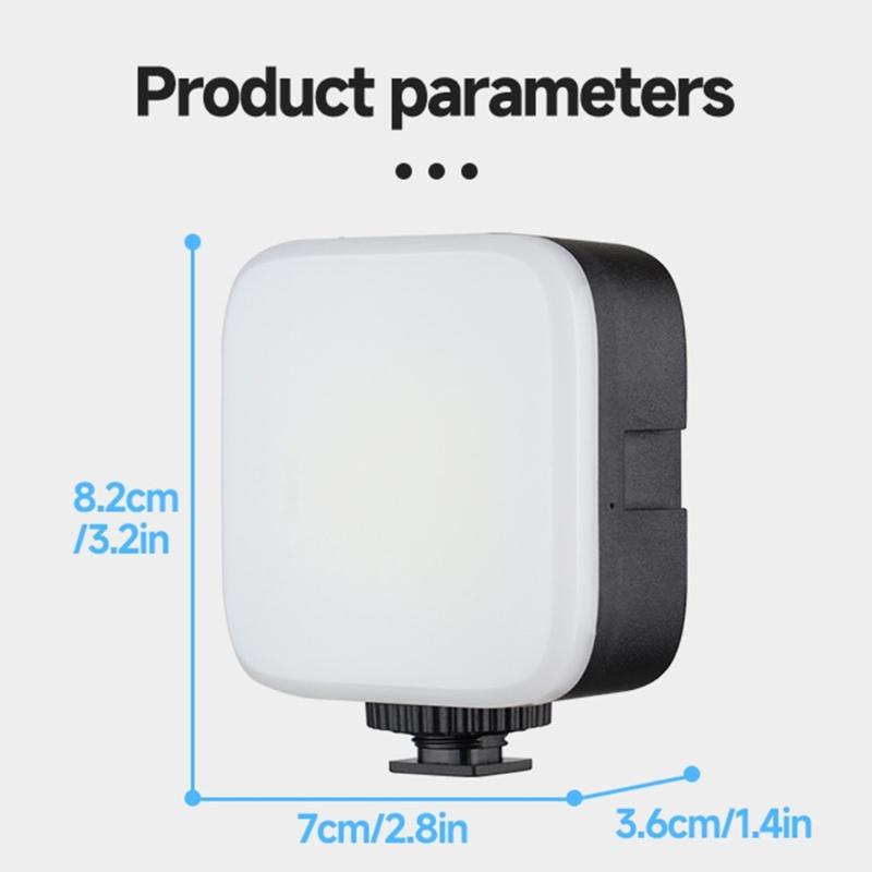 Mini Square Mobile Phone Fill Light Magnetic Mount Photography Lighting For Live Content Creation 3000K-6500K Adjustable