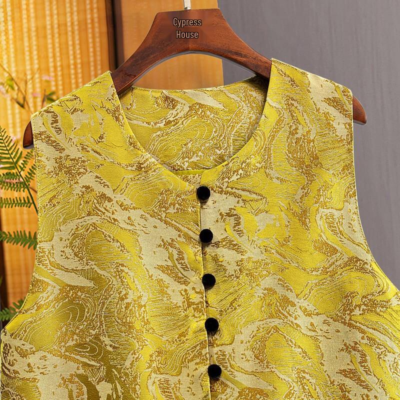 Sibaishi New Chinese Style Spliced Vest