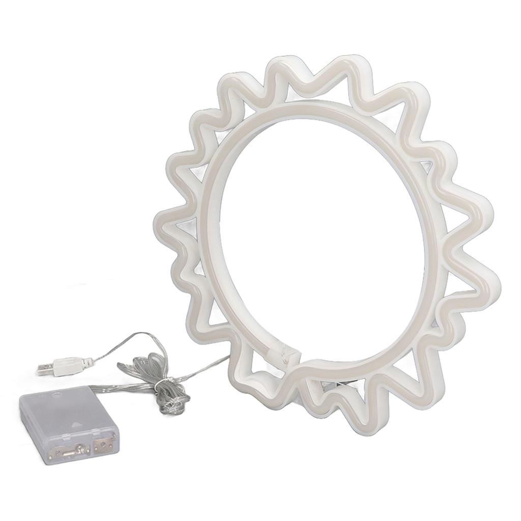 Sun Neon Light Sign USB Rechargeable Battery Operated LED Neon Sunflower Wall Decoration Light for