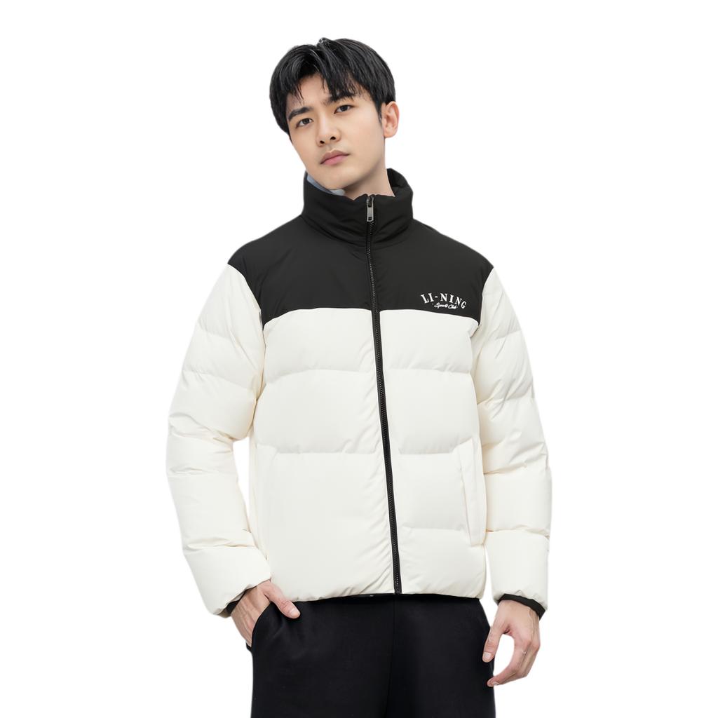 Li Ning Sports Trendy Collection Down Jacket Men's Ivory/Black AYMU119-7