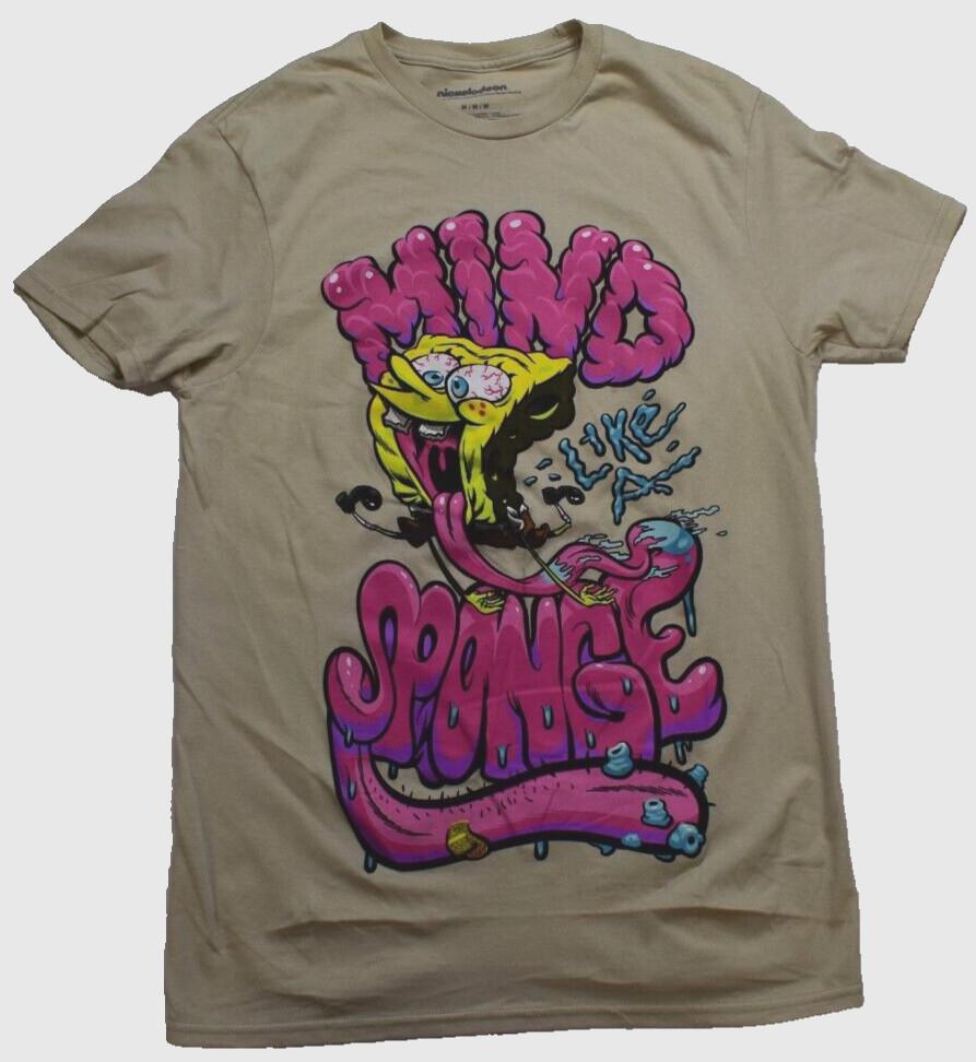 Spongebob Sqaurepants Mens Mind Like A Sponge Funny Shirt New Large XXXL