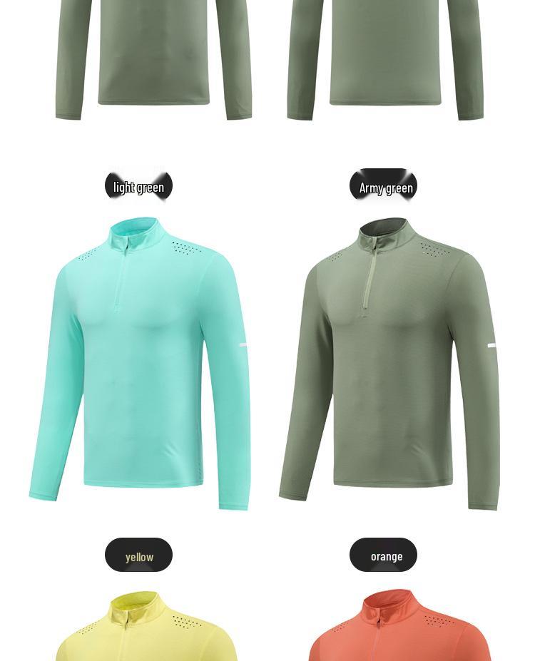Herren Langarm Schnelltrocknendes Sport-T-Shirt für Basketball & Laufen