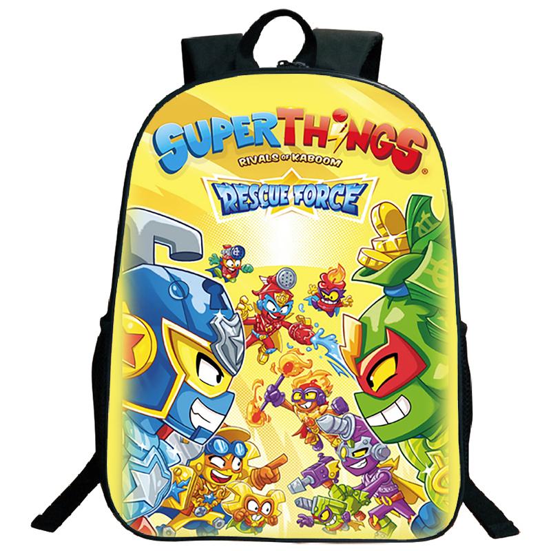 SuperThings 10 Zaino Scolastico per Bambini, Cartone Animato Super Zings Borse Scolastiche per Ragazzi Ragazze, Borse Resistenti e Leggere per la Scuola Primaria