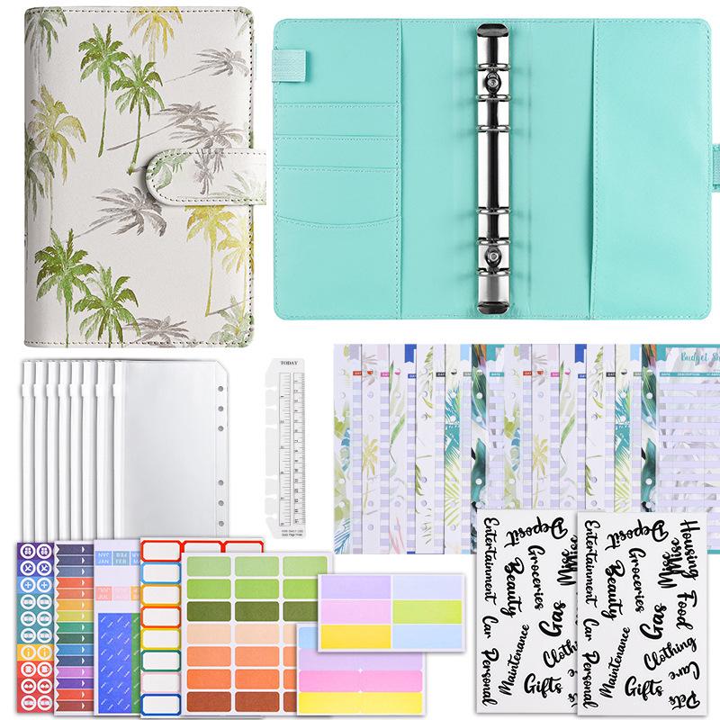 A6 Leaf Macaron Diary: Creative PU Binder for Event Planning and Business