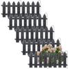 10x Plastic Garden Fence Gray Border Palisade Edging Lawn 2m