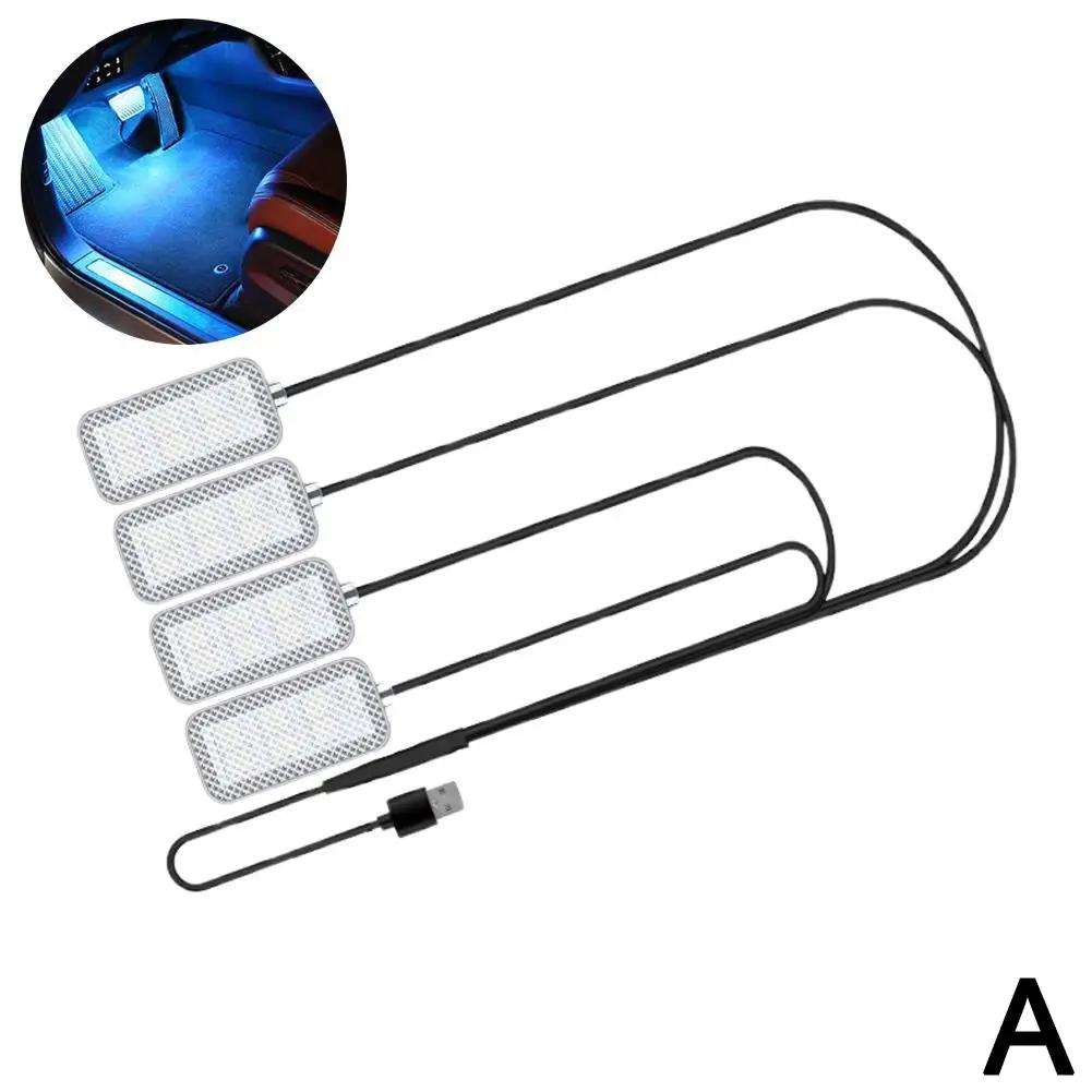 

Led Atmosphere Foot Light Kit Car Interior Ambient Lamp Control Remote Decorative RGB Auto Interior USB Music APP Tools Wir M3B4