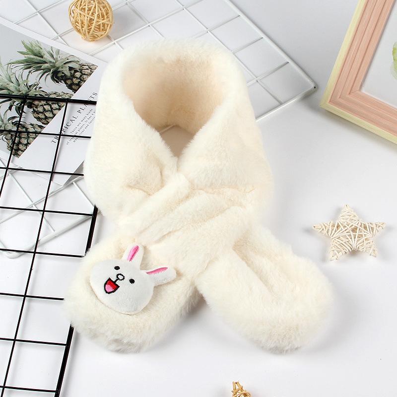 Jesień Zima 2025 Szalik Dziecięcy Pluszowy Gruby Szalik na Szyję dla Niemowląt Kreskówkowy Styl Koreański Ciepły Szalik