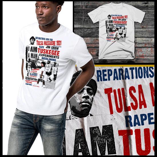 Black History Month Reparations Slavery Black Economics Civil Rights  II Unisex T-Shirt S