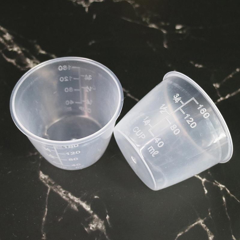 Useful 10 Pcs Food Grade Plastic Rice Measuring Cup Rice Cooker Measurement Tools for Dry and Liquid Ingredients (160ml)