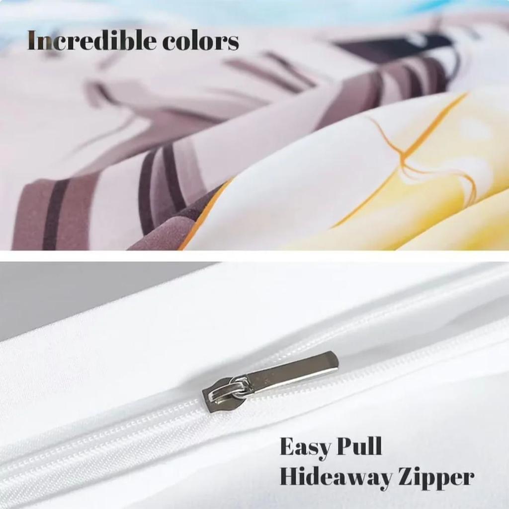 Flamingo Tropical Bedding Sets, Palm flower plant Duvet Cover Microfiber, Leaf Plant Duvet Covers With Zipper and Pillow Covers