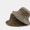 Herbst Damen Leopardenmuster Fischerhut Ins Punk Stil Spicy Girl Eimerhut Großer Schirm Outdoor Reise Strand Sonnenhut