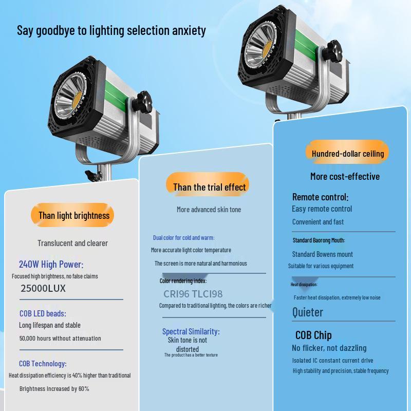 High-Power Dual-Color Temperature Soft Light - Ideal for Live Broadcasts and Beauty Photography