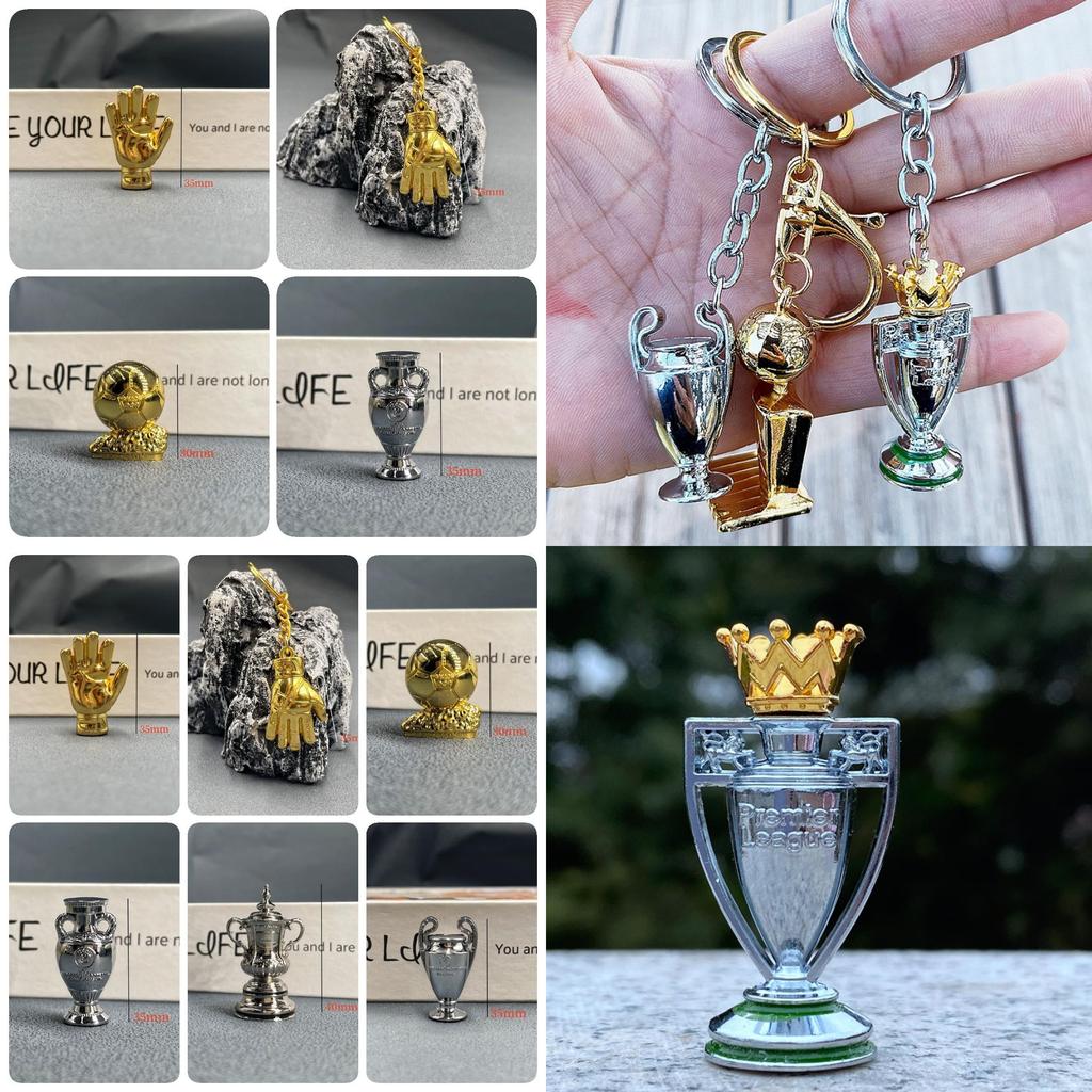 Exquisiter Schlüsselanhänger mit Weltmeisterschafts-Fußballtrophäe aus Zinklegierung, perfektes Erinnerungsgeschenk für Sportfans