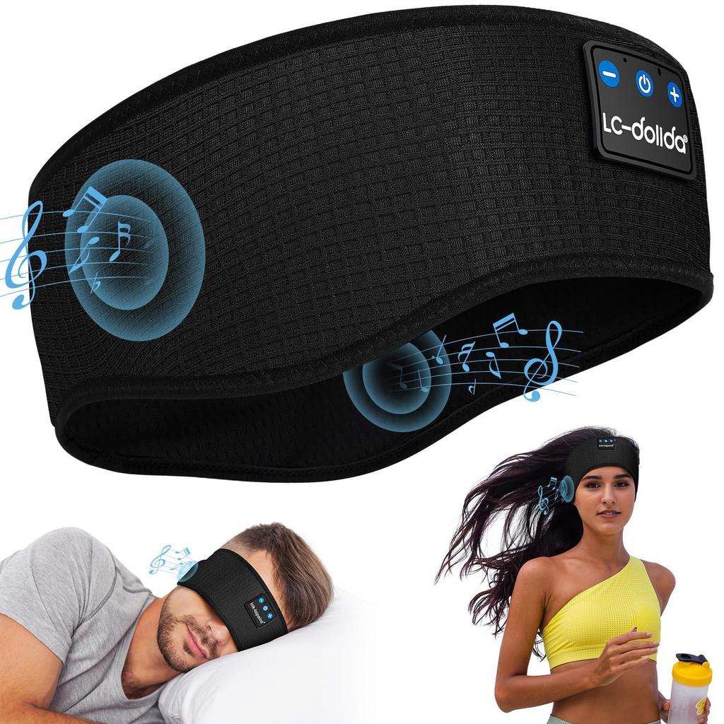 Sleep Bluetooth Wireless Band Sleep Slim HD Stereo Speakers for Ideal for Side and Great Gift for Men and Women LC-dolida Headphones, Headphones,