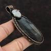Labradorite Pendant Copper Wire Wrapped Gemstone Pendant Moonstone Jewelry Handmade Pendant Gift For Mom Copper Jewelry Birthstone Pendant