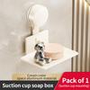 No Need To Drill Suction Cup Bathroom Drain Soap Storage Holder Soap Dish Storage Rack Bathroom Accessories