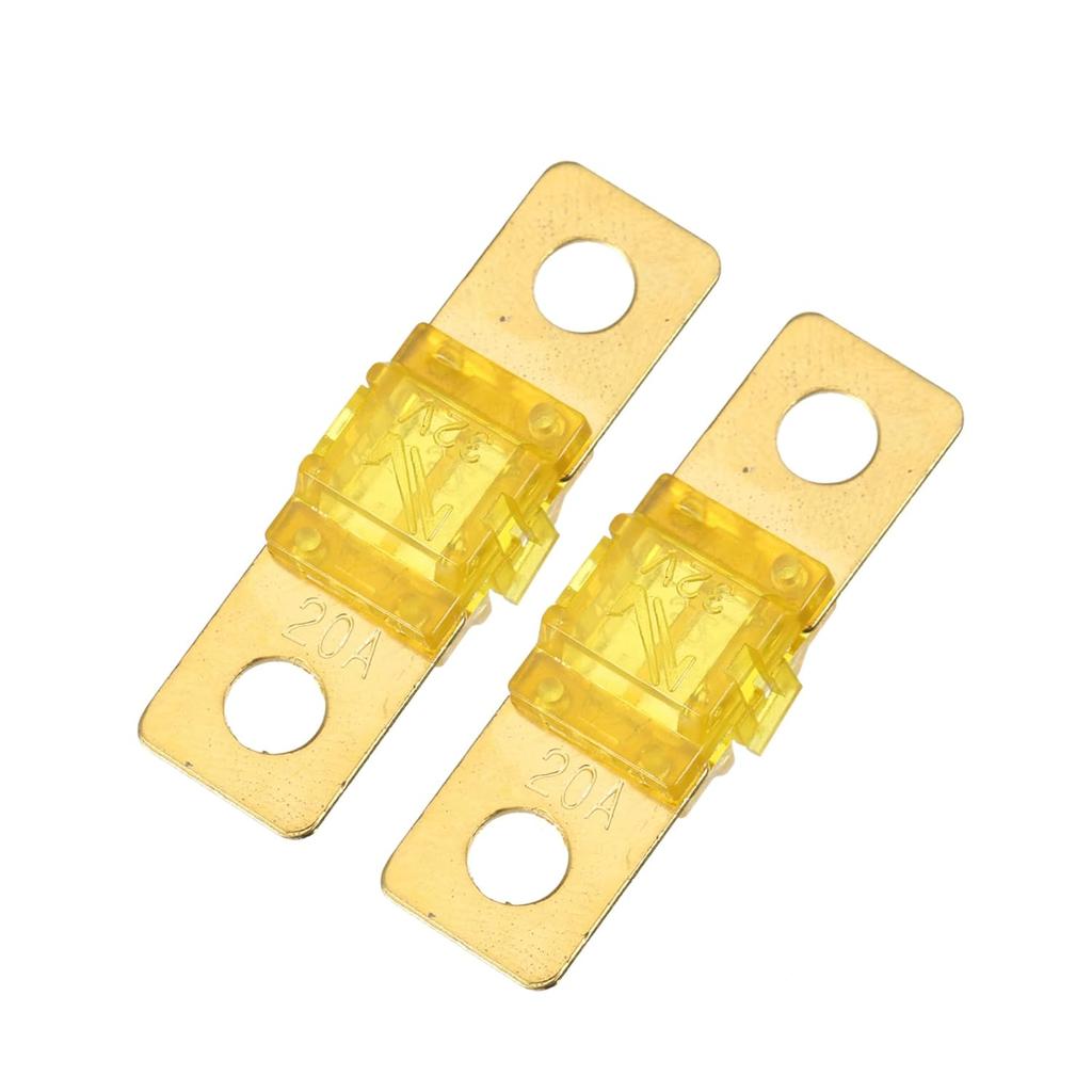 2pcs 20A 32V AMI Fuses Replacement for Automotive Marine Audio Video System Electronics Auto Accessories