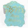 Inkdotpot Real Gold Foil Bracket Shape Paper Hang Tags Happy Birthday Favor Tags Pack Of