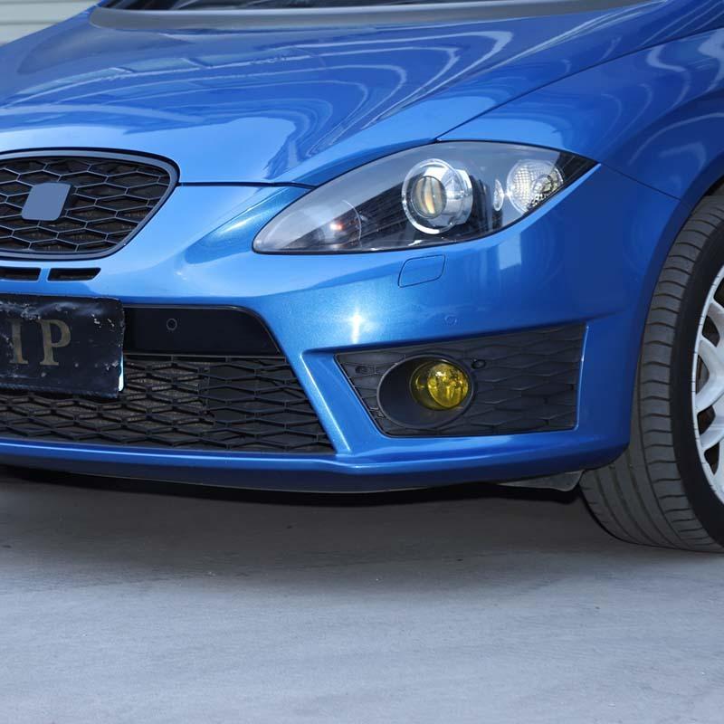 metyoucar For SEAT Leon MK2 2008-2012 PVC Yellow Car Front Fog Lights Film Trim Sticker Car Accessories