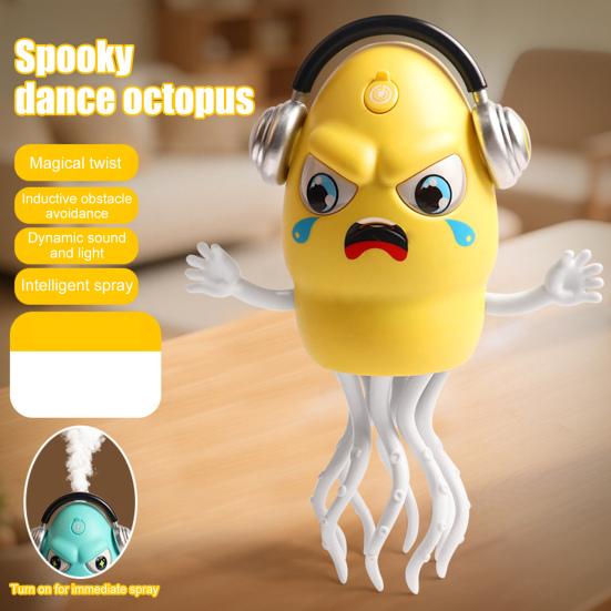 Dancing Octopus Toy Smart Sensor 8-Leg Auto-Dance Pet Toy Crawling Obstacle Sensor