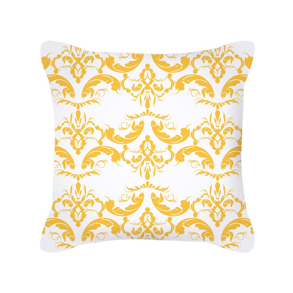 European Style Golden Geometric Pattern Pillow Cover Sofa Cushion Cover New Homeware Pillow Cover