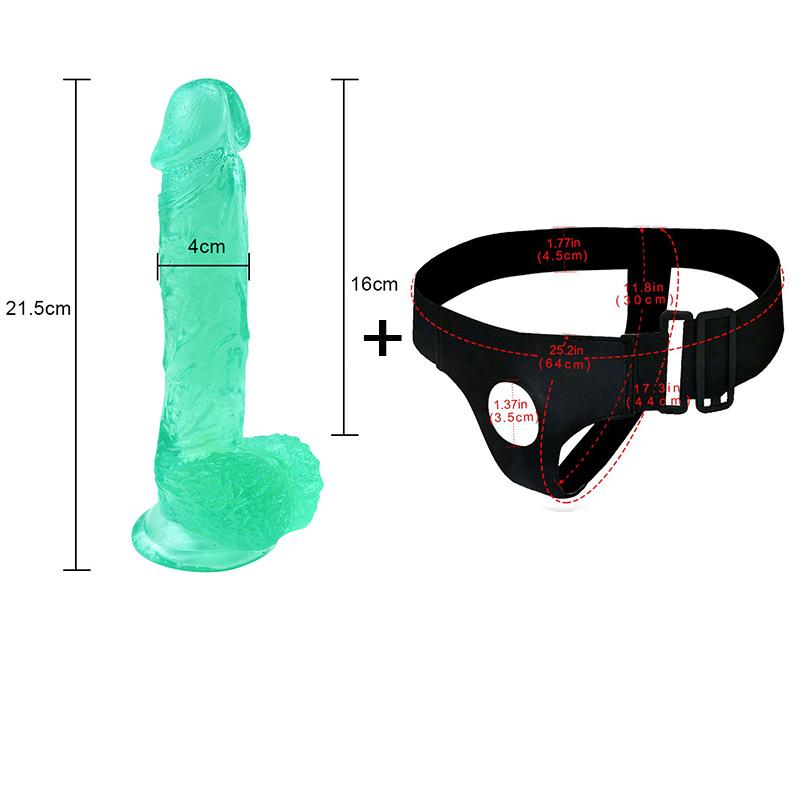 RUNYU Strap On Pantaloni Dildo realistici per donna Uomo Coppie Mutandine Strapon Dildo per lesbiche Gay Gioco per adulti Prodotti giocattolo del sesso