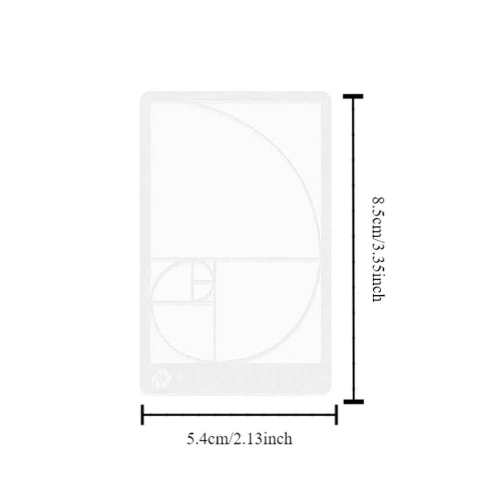 Transparent Viewfinder Ruler Triangle Fibonacci Viewer Kids Adults Golden Ratio Ruler  Art Tool