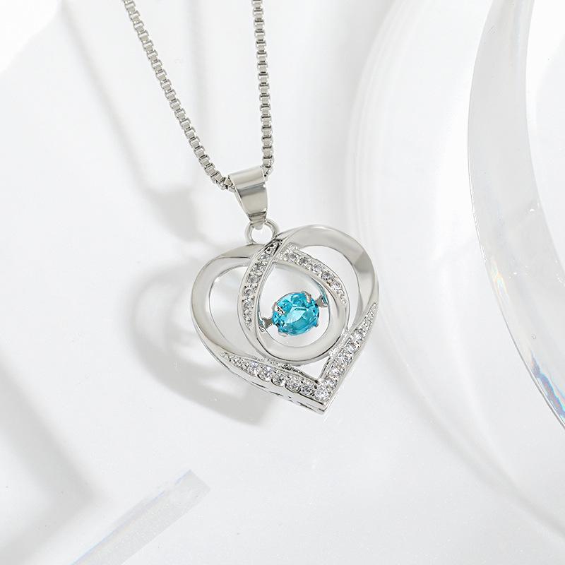 Heart-shaped Eternal Love Ocean Heart Necklace Gift for Girlfriend